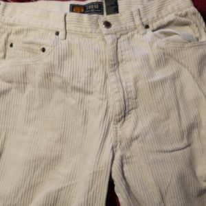 White striped dress pants